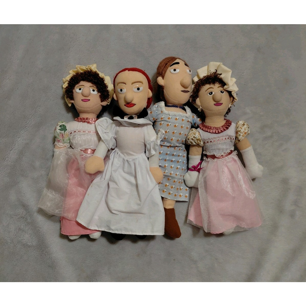 Vintage 4 Plush Doll Little Thinkers Historical Women Authors Bundle Doll Set